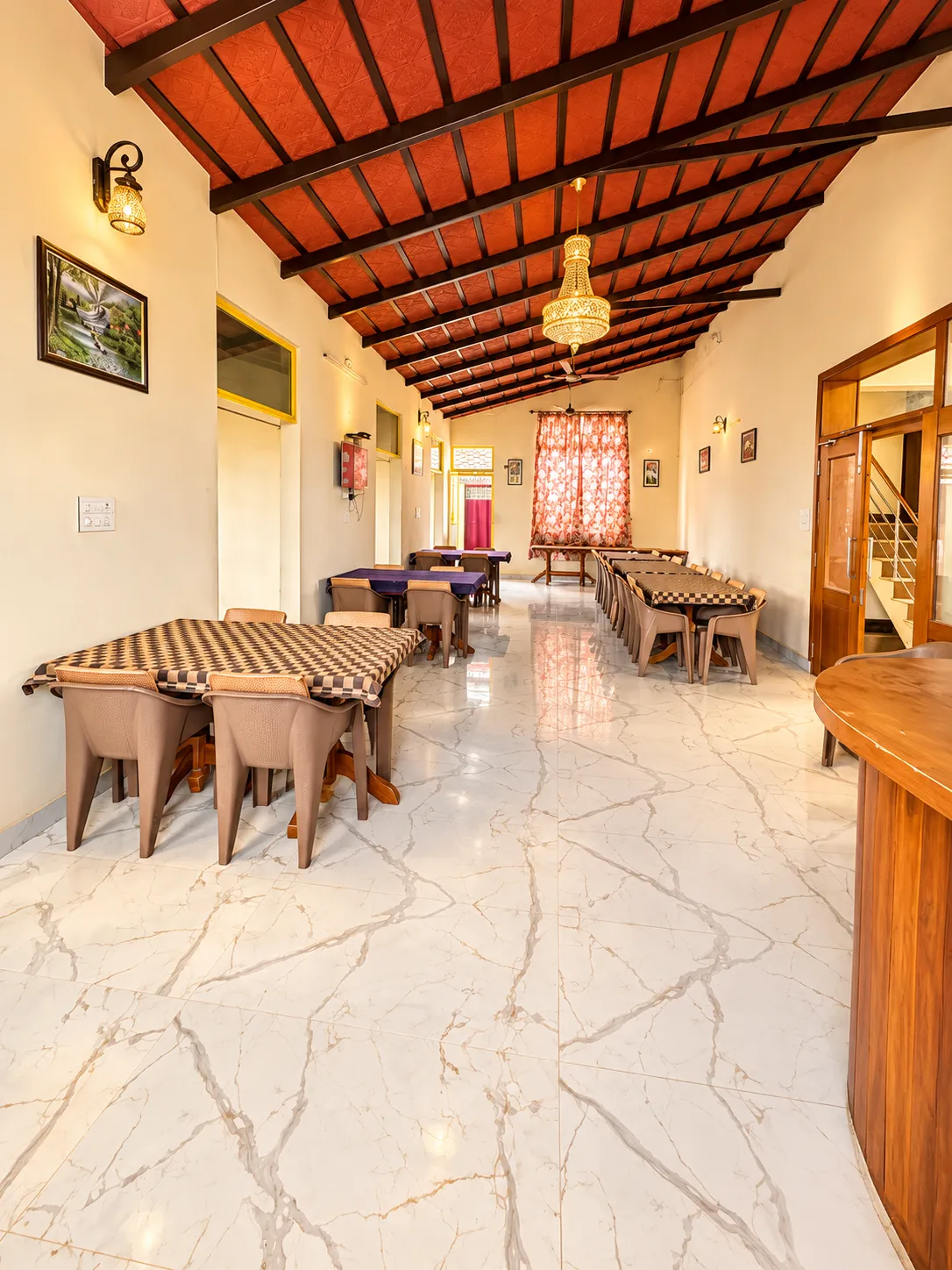 Warm Traditional Dining Hall Interior